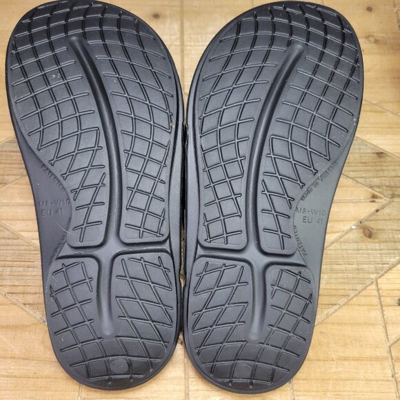 Oofos‎ Ooahh Sport Flex Slide Sandal M 8 / W 10 Black Comfort Shoes Recovery - Picture 6 of 8